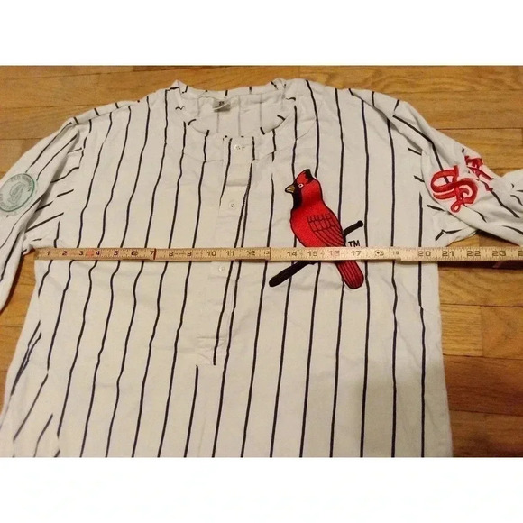 St. Louis Cardinals Pinstripe Jersey SGA Adult XL - Picture 5 of 9